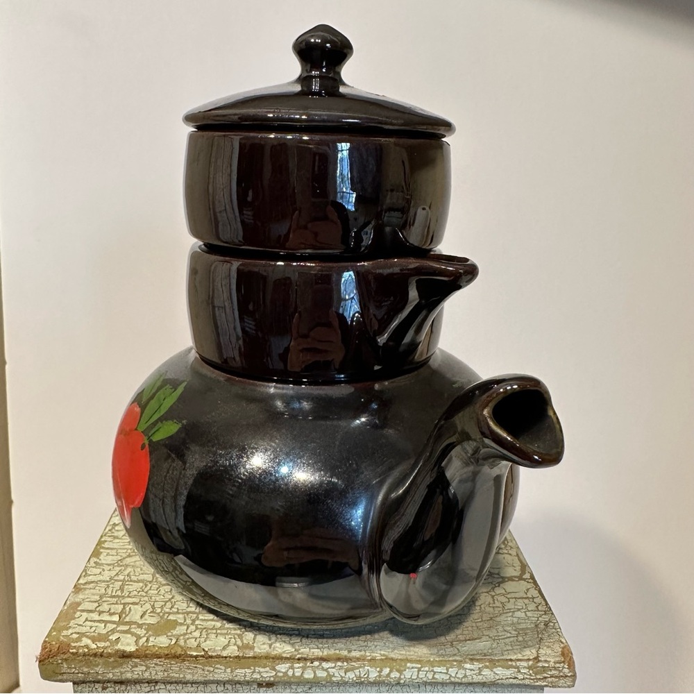 Redware Stacking Tea Set - Picture 4 of 11